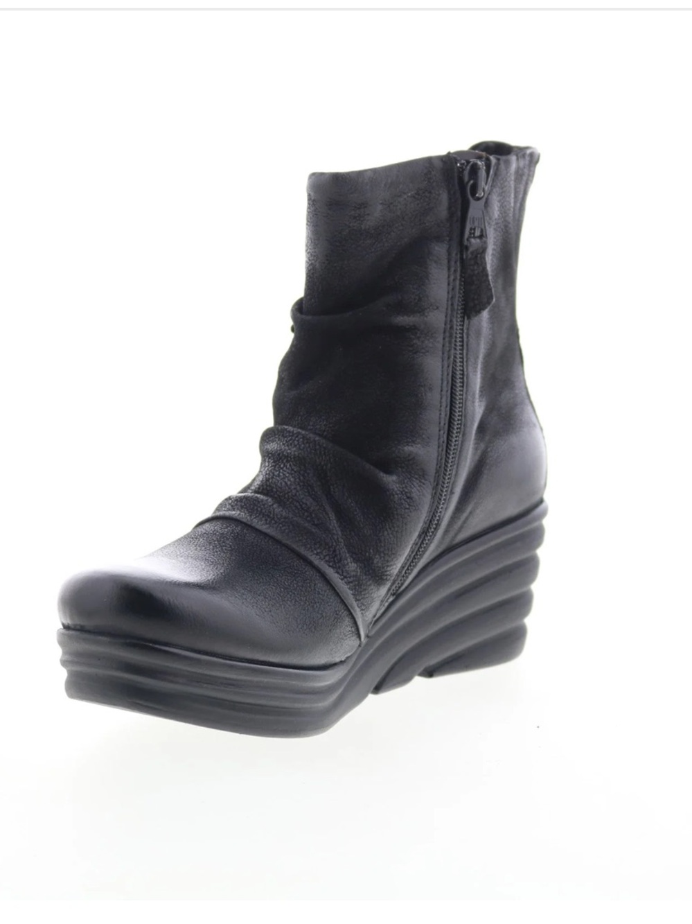 Miz Mooz Zuzu Women’s Black Leather Zipper Ankle & Booties Boot - Picture 6 of 16